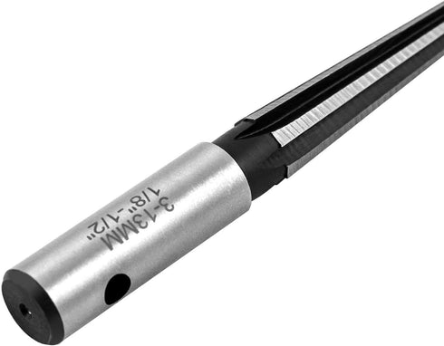 QWORK 1/8" - 1/2" Tapered Straight Flute Handle Reamer T Handle Tapered Reamer Tool for Wood Plastic...