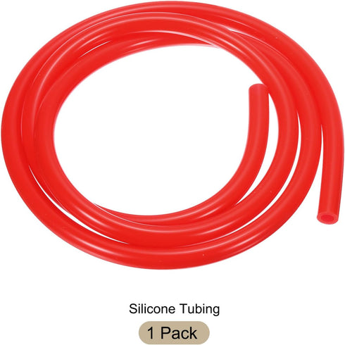 3.3ft 5/32" ID x 1/4" OD Silicone Tubing Red Industrial Plastic Tubing Pure Silicone Hoses for Pump Siphoning Draining Irrigation Brewing...