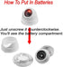 JZK 2 Dummy Fake Surveillance Security CCTV Dome Camera with LED Blinking Real Imitation for Home Security, White...