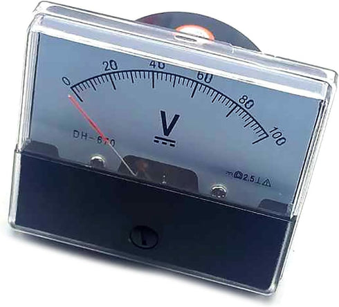 Analog Panel Volt Voltage Meter Voltmeter Gauge DH-670 0-100V DC...
