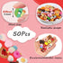 50Pcs Miniature Food Drinks Bottle Soda Pop Cans, Pretend Play Mini Kitchen Game Party Accessories Toys Hamburg Cake Ice Cream for 1/12 Doll House...