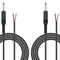 2 Pack 6ft Speaker Wire to 6.35mm 1/4 inch TS Mono Male Plug Adapter Connector to Bare Wire Open End Audio Cable for Microphone Speakers...