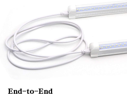 T5 T8 Extension Cords, 9ft Connector Cord, 3-Prong Extended Power Cable for Integrated LED Tube Light, Single LED Shop Garage Light Fixture, Under...