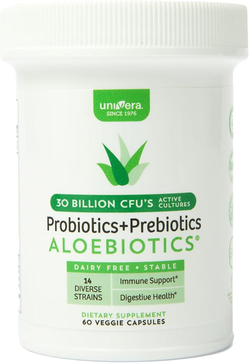 Univera Probiotics for Women, Probiotics and Prebiotics 30 Billion CFUs with Organic Aloe Vera -14 Strains, Digestive Enzymes for Adults - Vegan, ...