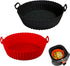 Air Fryer Silicone Pot, Air Fryer Silicone Basket Bowl, Silicone Baking Tray Pots for 3 to 5 Qt for Air fryer Oven Reusable Baking Tray Oven Acces...