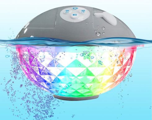 Floating Pool Speakers with Colorful Lights, IPX7 Waterproof Bluetooth Speaker for Pool, Crystal Clear Sound Hot Tub Speaker for Pool, Spa and Out...