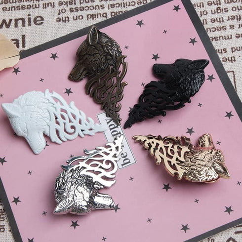 Wixine 5Pcs Vintage Gold Silver Brooches for Women Men Lapel Pin Wolf Collar Jewelry Fashion Brooch Pins...