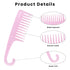 8 Pcs High Transparency Sparkling Comb, Large Tooth Comb, Shower Comb with Hook, No Handle Comb, Large Hair Detangling Comb, Wig Comb, Styling and...