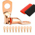 10PCS Battery Cable Ends, 6 Gauge Wire Connectors 5/16 Copper Wire Lugs, Bare Copper Eyelets with Heat Shrink Tubing by HOUSUN...
