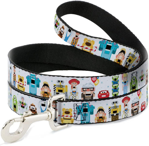 Disney Pet Leash, Dog Leash, Pixar Holiday Collection Nutcracker Characters Lineup White, 4 Feet Long 0.5 Inch Wide...