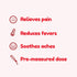 Dr. Kids Children's Pain and Fever Acetaminophen, Pre-Measured Single-Use Vials, Free from, Travel Compliant, 3.4 Fl Oz (20 Count)...