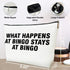 Funny Bingo Player Makeup Bag Gift for Her, What Happens at Bingo Stays at Bingo, Bingo Money Game or Casino Gambling Lover or Gambler Gift, PU Le...