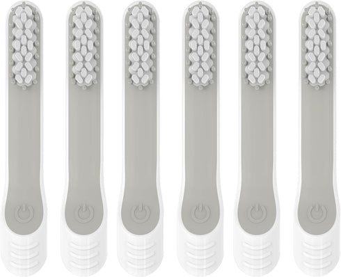 Toothbrush Replacement Heads for Quip Electric Toothbrush Adult, 6 Pack Replacement Heads, Soft Bristles, White...