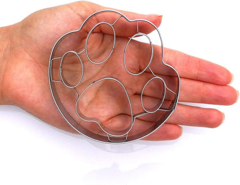 Dog Paw Cookie Cutter, Premium Food-Grade Stainless Steel, Dishwasher Safe...