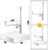 4 Pcs Adjustable Metal Arm Display Stand Easel with Acrylic Base Rock Display Easel Holder Acrylic Easel Crystal Display Stand Clear Plate Stand f...