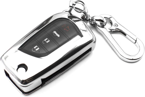 Fit for Toyota RAV4 Camry Corolla 4Runner C-HR Avalon Sequoia Sienna Yaris Tacoma Highlander TPU Key Fob Cover Case Shell Holder Protector Sleeve ...
