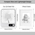 Desk Fan Battery Operated Fan, USB Rechargeable Desktop Fans Small Quiet 180° Foldable Portable Fan for Office Bedroom Travel Outdoor, 5 Speeds Ad...