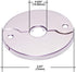 Floor and Ceiling Plate Cover Split Flange Replacement and Repair Kit, Fits 1/2 Inch IPS Galvanized Pipe or 3/4 Inch Copper Pipe, Chrome Finish (P...