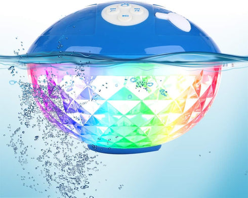 Bluetooth Speakers with Colorful Lights, Portable Speaker IPX7 Waterproof Floatable, Built-in Mic,Crystal Clear Sound Speakers Bluetooth Wireless ...