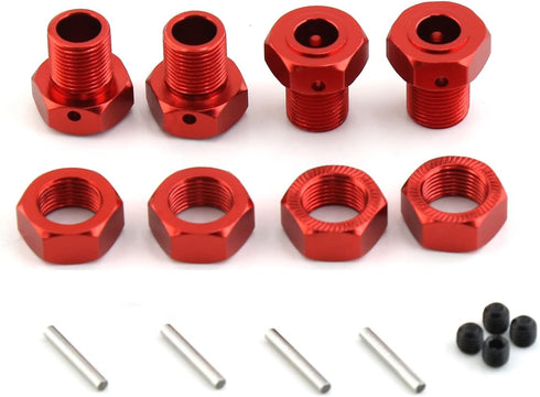 17mm Wheel Hex 5mm Extended and 17mm Wheel Nut Aluminum Alloy for ARRMA Kraton 6S Outcast 6S Notorious 6S Talion 6S Upgrades Parts (Red)...