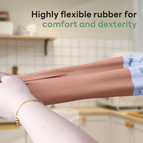 3Pcs Rubber Gloves, Cleaning Gloves for Housekeeping, Dishwashing Gloves, Reusable Rubber Gloves, Bathroom Cleaning Supplies Multicolor(L)...