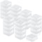 Rocutus 24 Pack Small Clear Plastic Storage Containers with Lids,Beads Storage Box with Hinged Lid for Beads,Earplugs,Pins, Small Items, Crafts, J...