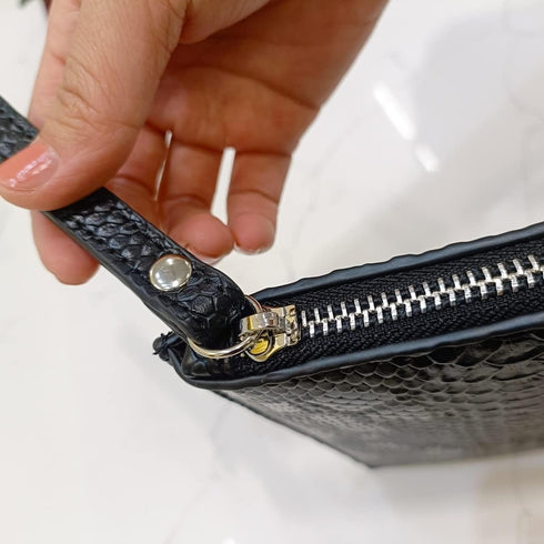 Women Clutches Fashion Snakeskin PU Leather Party Envelope Purse Bag with Hand Strap...