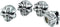 Arenbel Skull Tire Valve Stem Caps 4 Pack Air Stem Covers Car Accessories for Cars SUVs Bike Bicycle Trucks Motorcycles Silver...