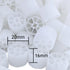 Moving Bed Bio Filter Media - 20mm, White, for Koi Ponds, Aquariums, Aquaculture, Aquaponics (100 pcs)...