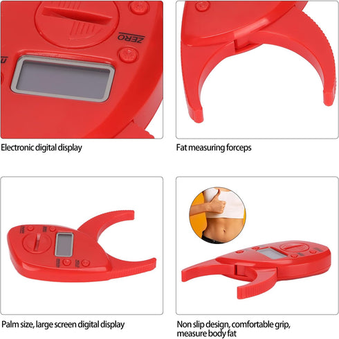 Body Fat Caliper, Accu Measure Fat Calipers Subcutaneous Fat Calipers Body Fat Measurement Device Fat Calipers for Trainers for Fitness Enthusiast...