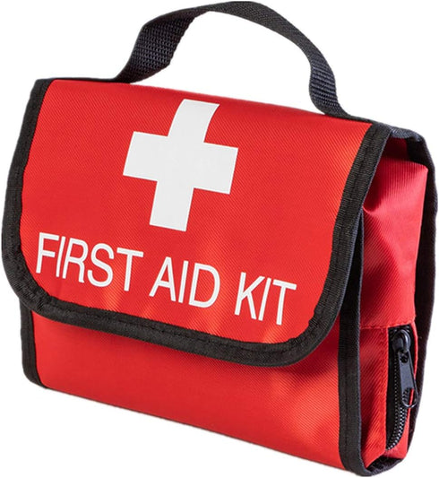 First Aid Bag First Aid Kit Empty Medical Storage Bag Red Trauma Bag for Emergency First Aid Kits Car Workshop Cycling Outdoors (Red Folding)...