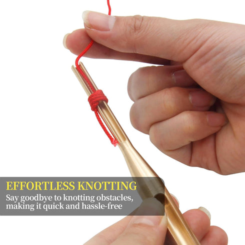 CATOSUM Brass Dual-Head Rosary Cord Knotting Tool, Rosary Making Supplies, Rosary Making Kit, Cord Knot Tying Tool for Beads for Rosary Making...