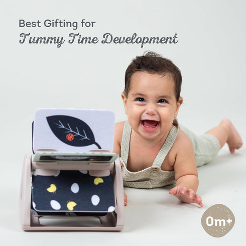 Taf Toys Black & White Rattling Spinning Book High Contrast Newborn Baby Toy 0-6 6-12 Months with Mirror for Visual Stimulation, Tummy Time & Earl...
