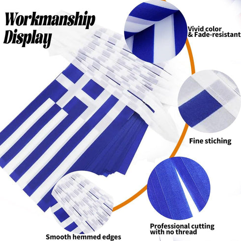 Greece Flags Greek Small String Flag Banner Mini National Country World Flags Pennant Banners For Party Events Classroom Garden Olympics Festival ...