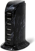 Aduro 40W 6-Port USB Desktop Charging Station Hub Wall Charger for iPhone iPad Tablets Smartphones with Smart Flow (Black Marble)...
