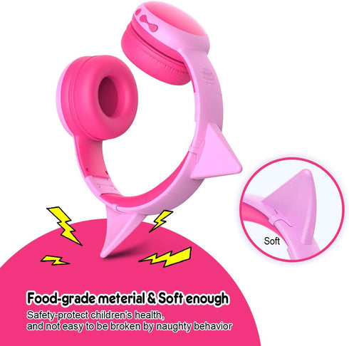 gorsun Bluetooth Kids Headphones with Microphone,Children's Wireless Headsets with 85dB Volume Limited Hearing Protection,Stereo Over-Ear Headphon...