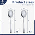 HANSGO 2PCS Stainless Steel Serving Spoons and 2PCS Slotted Serving Spoons, 9" Large Silver Serving Utensils Set for Catering Banquet...