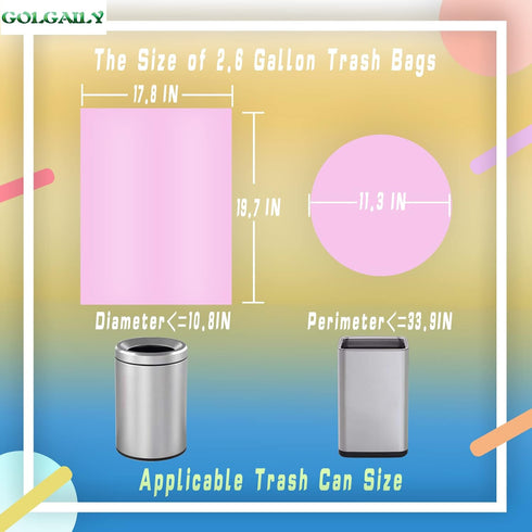 2 – 2.6 Gallon Trash Bags, Small Garbage Bag 2 – 2.6 Gallon 10 Liter, 150 Count...