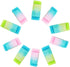 10 Pcs Colored Cube Pencil Erasers, Fruit Scented, Age-Resistant, Soft Flexible Rubber Jelly Erasers Cute Gradient Erasers for School Art Drawing,...