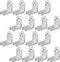 L Bracket Corner Brace Joint Right Angle 90 Degree Fastener Wood Support for Shelves Braces Mounting Brackets with Screws for Furniture Chairs Woo...