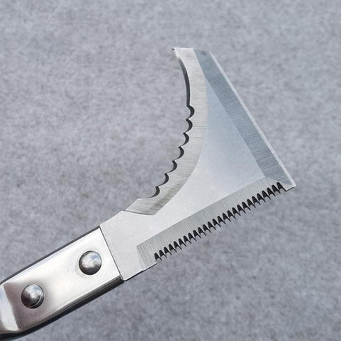 Kosoyo Crack Weeder Crack Weeding Tool Sawtooth Wave Manual Scythe Stainless Steel Gardening Tool -11.42"...