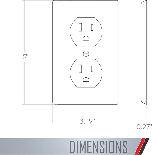 TayMac 2520LA MASQUE Light Almond 1-Gang Duplex Jumbo Electrical Outlet Cover Wall Plate 1-Pack, Replaces Old Wall Plate for Electric Outlet, Home...