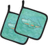 Caroline's Treasures BB7385PTHD Alligator Watercolor Pair of Pot Holders Kitchen Heat Resistant Pot Holders Sets Oven Hot Pads for Cooking Baking ...
