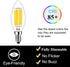 E14 LED Bulb Dimmable 60W Equivalent 2700K Warm White, E14 Light Bulbs European Base 6W 600Lumens AC120V, E14 Edison Bulb for Turkish Lamp Light B...