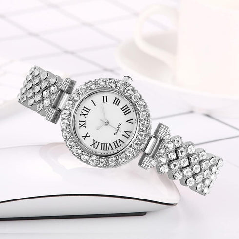 Fashion Women Quartz Watches Crystal Dress Watch Female Waterproof Wristwatch...