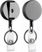 2 Pack Heavy Duty Retractable Badge Holder Reel, Will Well Metal ID Badge Holder with Belt Clip Key Ring for Name Card Keychain [All Metal Casing,...