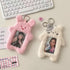White Photocard Holder, Cartoon Plush Photocard Holder Outdoor Girl Korean Style ID Card Cover Protective Case Card Sleeve Student Rabbit Identifi...