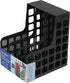 Oxford Decorack Plastic Magazine File, 2 Dividers, Black, 9W x 10-5/8D x 12H, 1 per Box (23004EE)...
