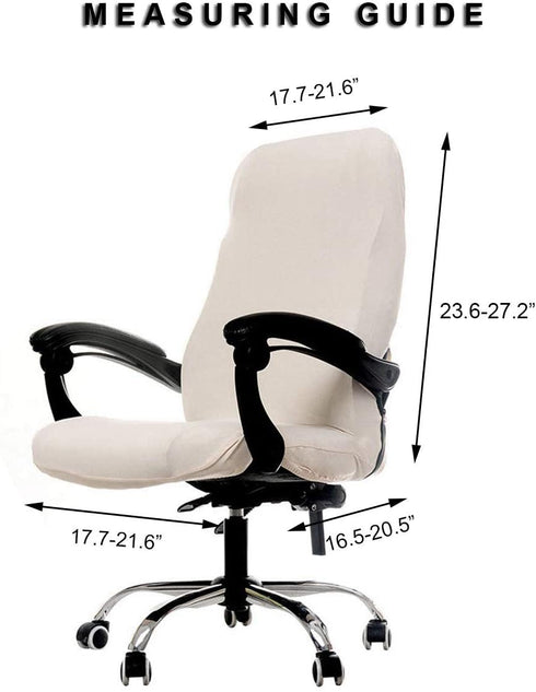 WOMACO Printed Office Chair Covers, Stretch Computer Chair Cover Universal Boss Chair Covers Modern Simplism Style High Back Chair Slipcover (Coff...