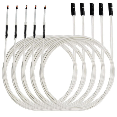 5pcs NTC 3950 100K Thermistors Sensors with 1 Meter Wiring and Female Pin Head for RepRap 3D Printer Heatbed or Hot End...